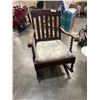 Image 1 : ANTIQUE BARLEY TWIST ROCKING CHAIR