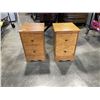 Image 1 : PAIR VINTAGE 2 DRAWER SIDE TABLES