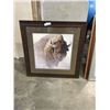 Image 1 : ROBERT BATEMAN BISON PRINT 38 X 38 INCH