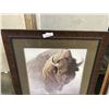 Image 2 : ROBERT BATEMAN BISON PRINT 38 X 38 INCH