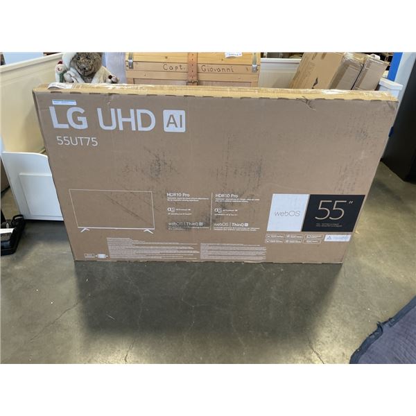 AS NEW LG 55 INCH 4K SMART TV WEB OS UHD AI HDR10PRO, MODEL 55UT7570PUB, COMPLETE AND TESTED WORKING