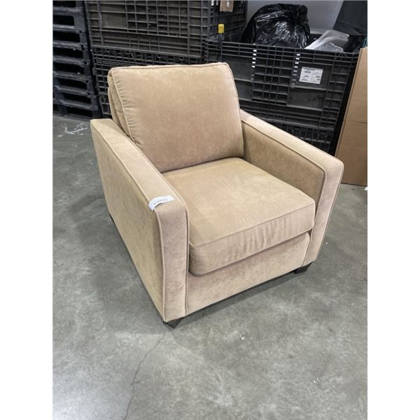 DECO REST PLUSH WALNUT ARMCHAIR