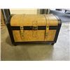 Image 1 : LEATHER DOME STORAGE TRUNK WITH CONTENTS
