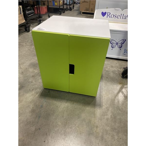 GREEN IKEA 2 DOOR CABINET