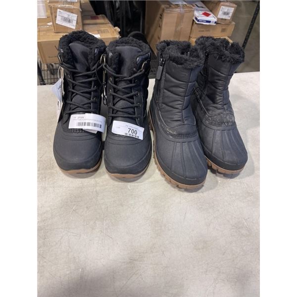 2 SIZE 6 LADIES WINTER BOOTS - 1 NEW