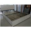Image 2 : BRAND NEW TULIP QUEENSIZE STORAGE PLATFORM BEDFRAME IN CREAM FABRIC MODEL BED-018