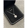 Image 3 : NEW S925 2.0CT MOISSANITE LAB DIAMOND WAVE HALO NECKLACE, MOUNTED IN 925 STERLING SILVER W/ WHITE GO