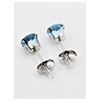 Image 3 : 10KT WHITE GOLD NATURAL BLUE TOPAZ EARRINGS, RETAIL $650.00.