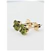 Image 1 : 14KT YELLOW GOLD NATURAL PERIDOT EARRINGS, RETAIL $500.00.