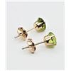 Image 3 : 14KT YELLOW GOLD NATURAL PERIDOT EARRINGS, RETAIL $500.00.
