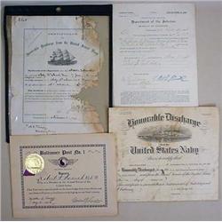 LOT OF VINTAGE MILITARY EPHEMERA - INCL. CIVIL WAR