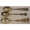 Image 1 : LOT OF 3 C. 1900 STERLING SILVER SOUVENIR SPOONS -