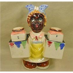 VINTAGE BLACK AMERICANA SALT AND PEPPER SET - MARK