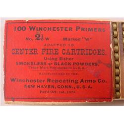 C. 1878 BOX OF 100 WINCHESTER PRIMERS - Pat. Date 