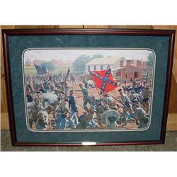 LARGE FRAMED LTD. ED. CIVIL WAR ART PRINT  BEDLAM 