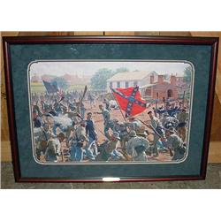 LARGE FRAMED LTD. ED. CIVIL WAR ART PRINT "BEDLAM 