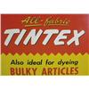 Image 2 : VINTAGE TINTEX ADVERTISING SIGN - Enamel on Tin. A