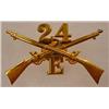 Image 1 : INDIAN WAR ERA BUFFALO SOLDIER CAP INSIGNIA - 24th