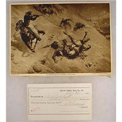 1876 LANE COUNTY OREGON SHERIFF'S RECEIPT AND WEST