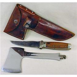 RARE EARLY CASE XX KNIFE AND HATCHET SET W/ ORIG. 