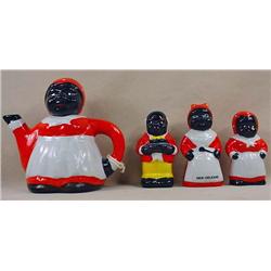 LOT OF BLACK AMERICANA FIGURAL PIECES - Incl. Teap