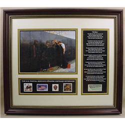 US POSTAL SVC. VIETNAM VETERANS STAMPS AND ART FRA