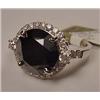 Image 1 : 14K WHITE GOLD LADIES BLACK AND WHITE DIAMOND RING