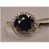 Image 3 : 14K WHITE GOLD LADIES BLACK AND WHITE DIAMOND RING
