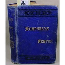 1900  HUMPHREYS HOMEOPATHIC MENTOR  HARDCOVER BOOK