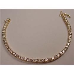 14K GOLD LADIES DIAMOND TENNIS BRACELET - Comes wi