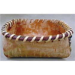 NATIVE AMERICAN INDIAN BARK BASKET - Approx. 4.75"