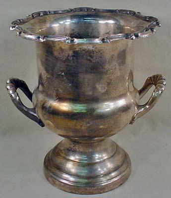 large silver champagne bucket