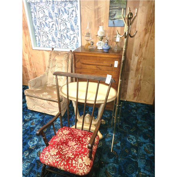 Rocking Chair, Table & Coat Rack B