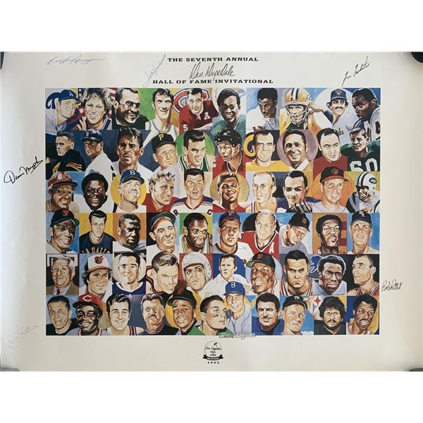 1993 Don Drysdale Hall Of Fame Invitational signed poster