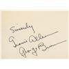 Image 1 : George Burns and Gracie Allen signature cut