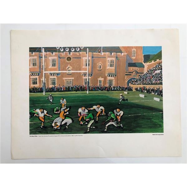 The Way It Was Art Series. Green Bay Packers - Philadelphia Eagles NFL Championship Game, 1960 Print