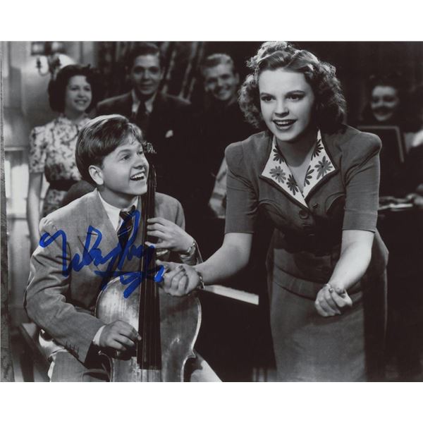 Mickey Rooney signed movie photo
