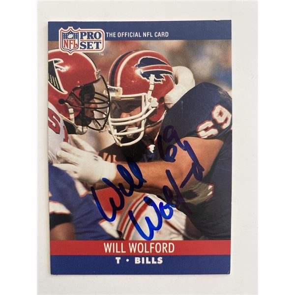 Buffalo Bills Will Wolford1990 NFL #445 signed trading card