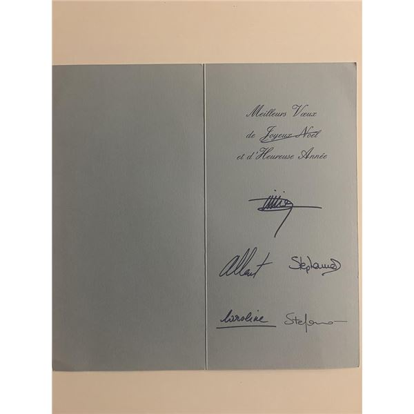 Monaco Royal Family Signed New Year's Card