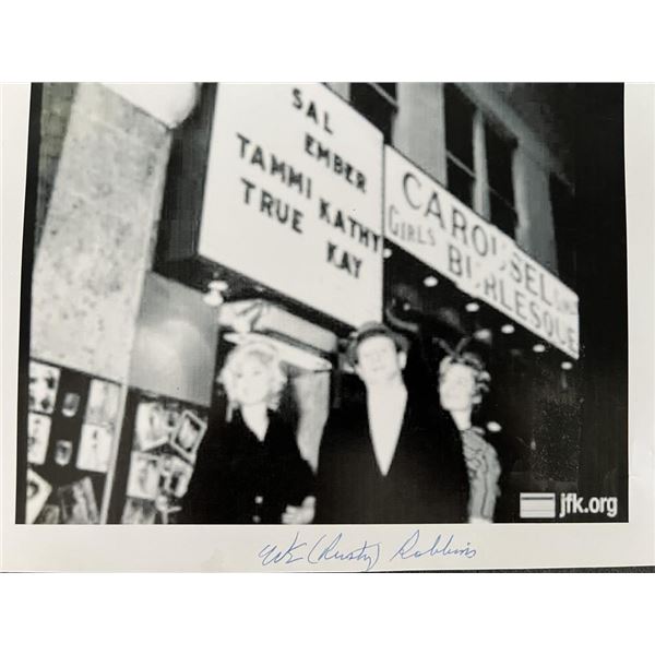 JFK Assassination Officer Weldon E. "Rusty" Robbins signed photo