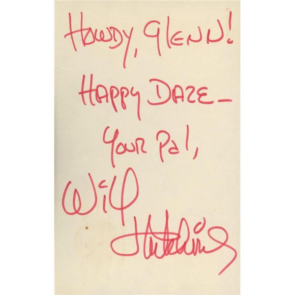 Elvis Presley Clambake Co Star Will Hutchins original signature