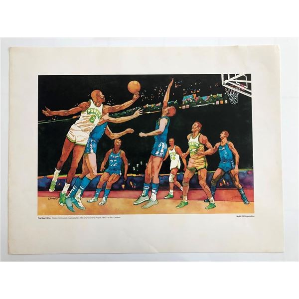 The Way It Was Art Series. Boston Celtics - Los Angeles Lakers NBA Championship Playoff, 1962 Print 