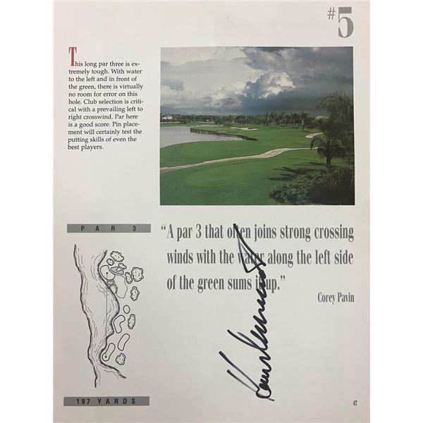 PGA Tour Champion Keith Clearwater signed magazine page