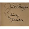Image 1 : Joe DiMaggio and Mickey Mantle signature slip