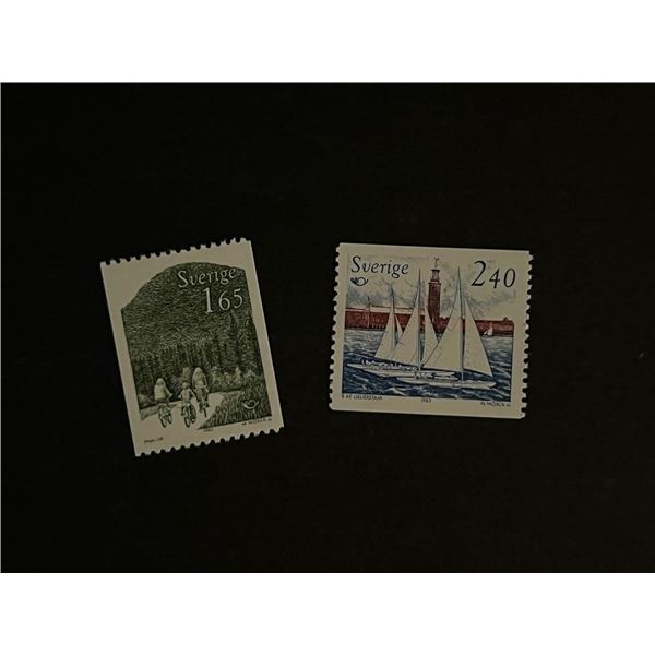 Two Sweden Stamps Unused