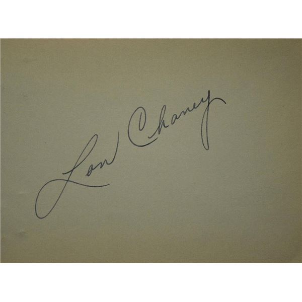 Lon Chaney Jr. signature slip