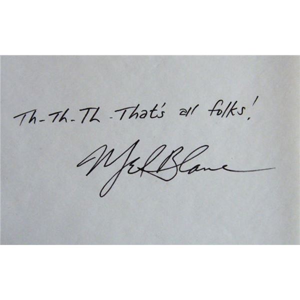 Mel Blanc signature slip