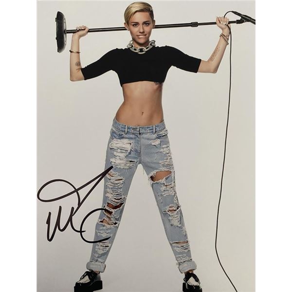 Miley Cyrus signed photo