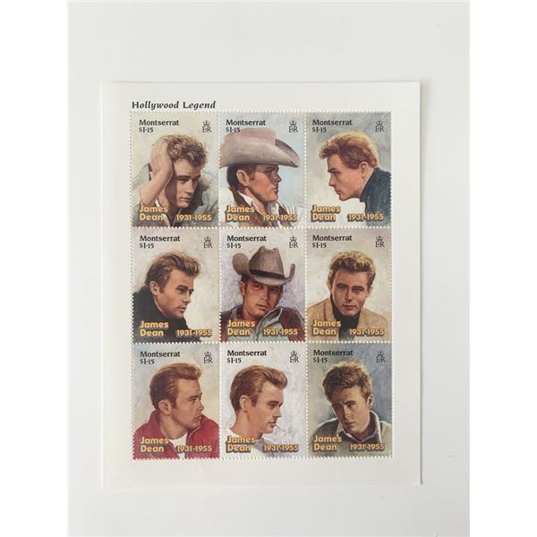 James Dean Stamp Set - Montserrat