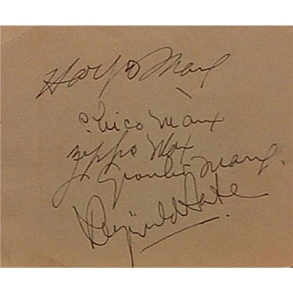 Marx Brothers signature slip